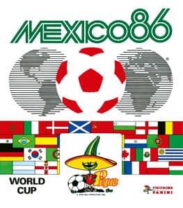 Capa da caderneta FIFA World Cup Mexico 1986 Panini