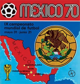 Capa da caderneta FIFA World Cup Mexico 1970 Panini