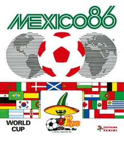 Capa da caderneta FIFA World Cup Mexico 1986 Panini