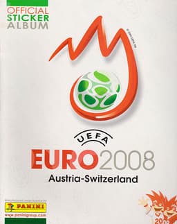 Capa da caderneta UEFA Euro Austria-Switzerland 2008 Panini
