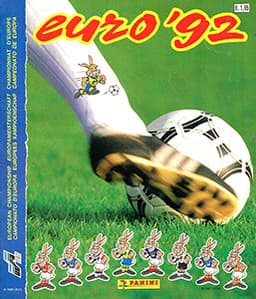 Capa da caderneta UEFA Euro Sweden 1992 Panini